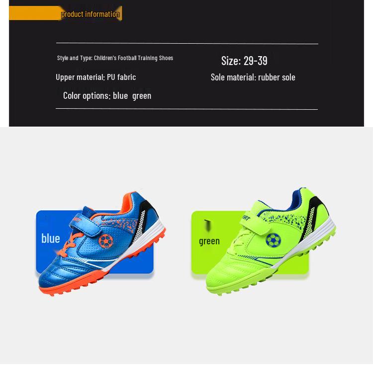 Детские дышащие футбольные бутсы на липучках, легкие шипованные футбольные кроссовки для мальчиков и девочек, идеально подходят для травяных полей.