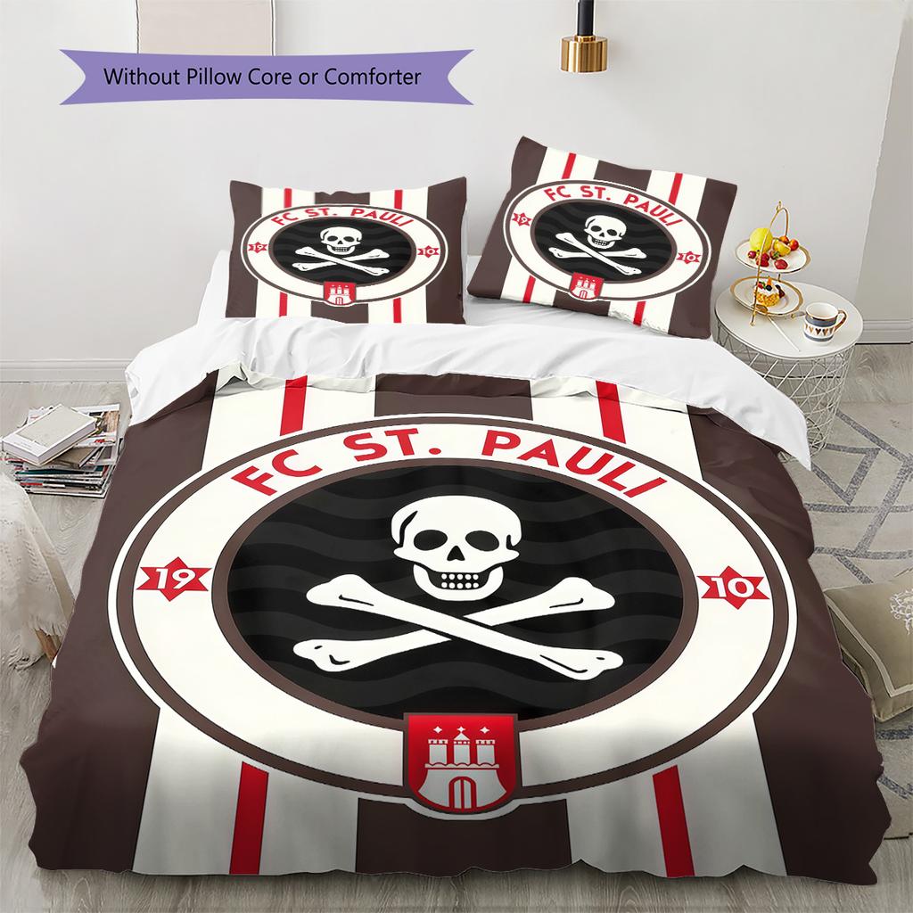 St. Pauli logo Bedding Quilt Set Quilt Cover Pillowcase Home Decoration Birthday Gift (1 * duvet cover + 2 * pillowcase, without core)