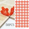 50Pcs Tile Leveling System Spacers Clips For Floor Wall Gap 1-3mm Construction Tool Red PE Plastic Reusable