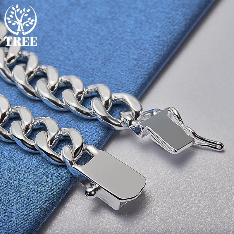 Ювелирные изделия из стерлингового серебра 925 пробы, 8 мм, гладкий боковой браслет