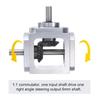 A81M New Gear-Box 90 Degree Right Angle Bevel Gear-Box 1:1 Single Output Shaft 1 Module 20 Teeth Bevel Gear Aluminum Frame