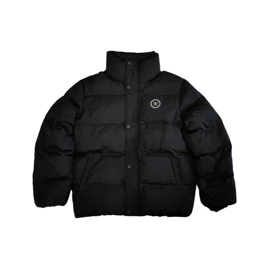 Li Ning Letter Print Stand Воротник-стойка Молния Повседневная хлопковая куртка Мужские куртки Черный AJMS095-1