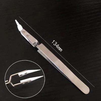 Пинцет из нержавеющей стали с антистатической кислотостойкой обратной керамической точной зажимной головкой