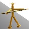 1 Set 12 Weapons Man Battle Toy with Bamboo PK Table Funny Rope Controlled 2 Players Handmade