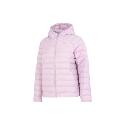 Сплошной цвет, спортивный ветрозащитный пуховик на молнии с капюшоном, женская верхняя одежда, фиолетовый 1372648-694