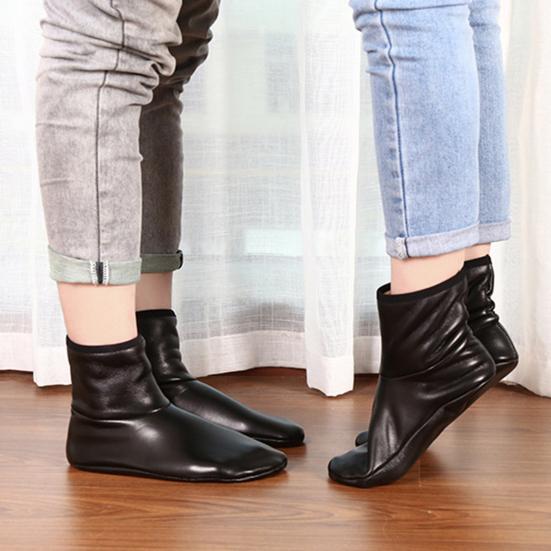 1 пара зимних носков с толстой плюшевой подкладкой, гладкая поверхность из искусственной кожи, водонепроницаемая, сохраняющая тепло, необрастающая, домашняя одежда, напольные или термоноски