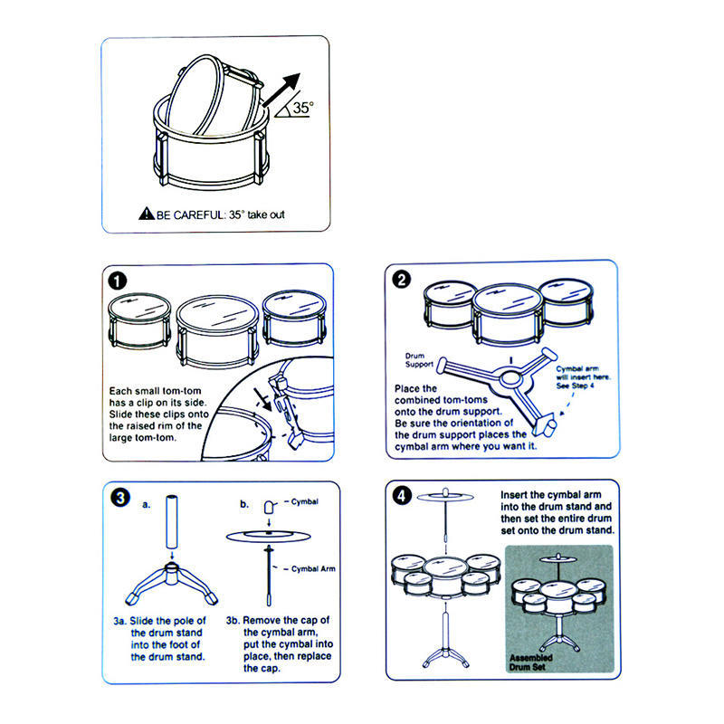 Набор ударных инструментов из АБС-пластика и алюминия для детей, игрушечный ударный инструмент S