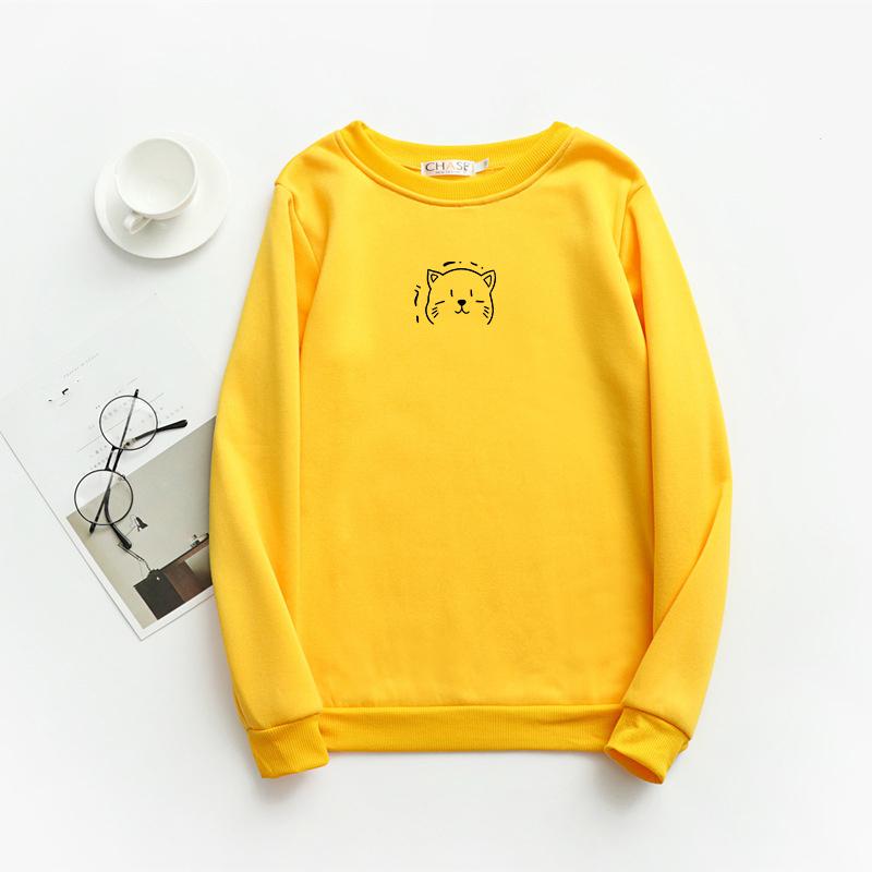 TWINFLAMES Новая толстовка с капюшоном для женщин, свободный шерстяной свитшот, повседневный топ с длинными рукавами, принтованный воротник O, свободный повседневный джемпер с длинными рукавами