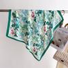 68cm Watercolor Four-leaf Flower Pattern Scarf Women's Spring and Summer New Imitation Silk Scarf Fashion Shawl Headscarf Scarfs