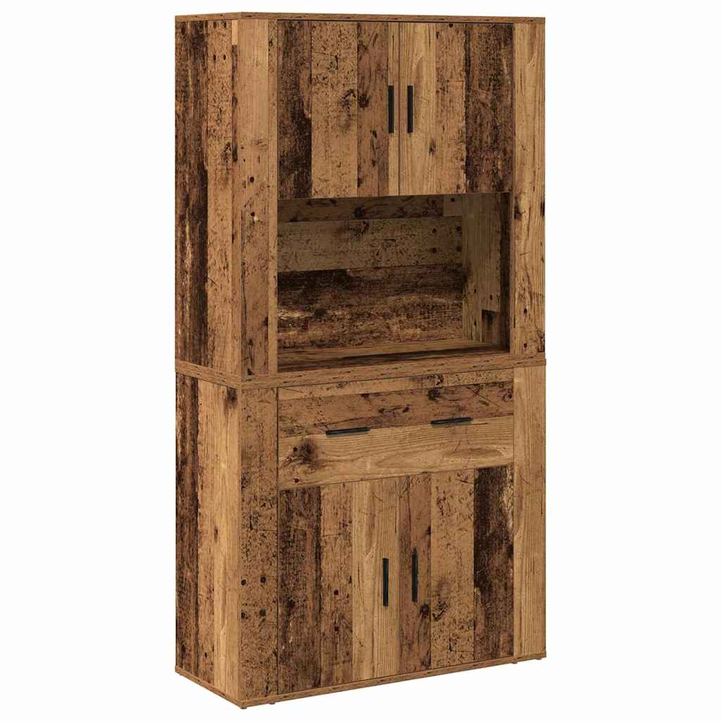 Highboard with Drawers Reclaimed Wood 80 x 33 x 150 cm Wood Based Material