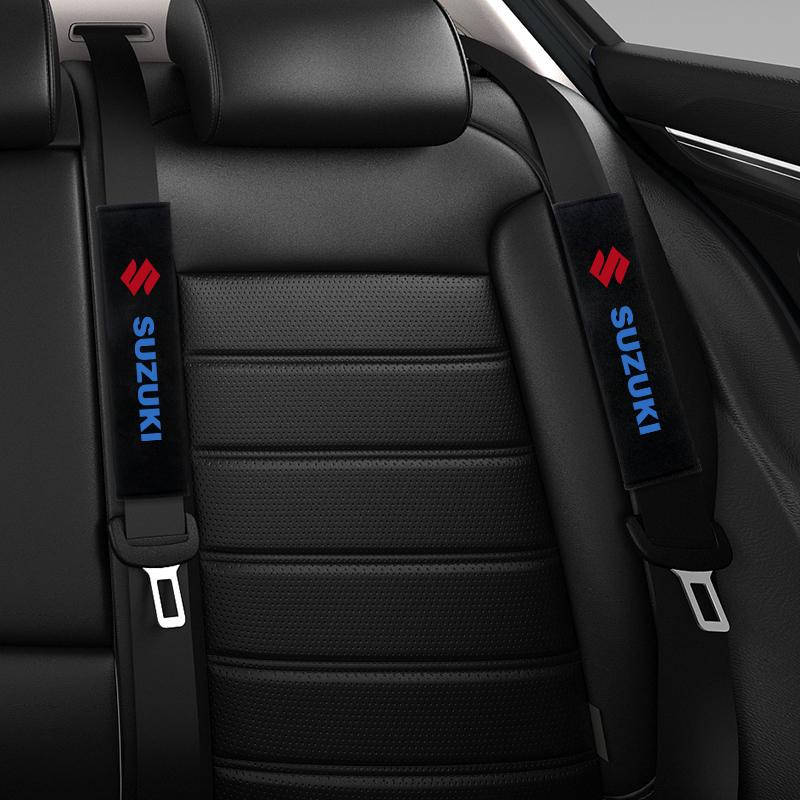 2PCS Car Shoulder Cover Cushion Seat Belt Pad cotton Seat Belt Cover For Suzuki Jimny Grand Vitara Sx4 Swift Alto