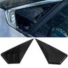 Car Styling Glossy Black Rear Window Louver Shutters Vent Cover Trim For Ford Mondeo Fusion 2022 2023 ABS Carbon Fiber