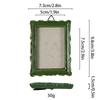 Retro Green Embossed Resin Photo Frame - Christmas Scene Decor