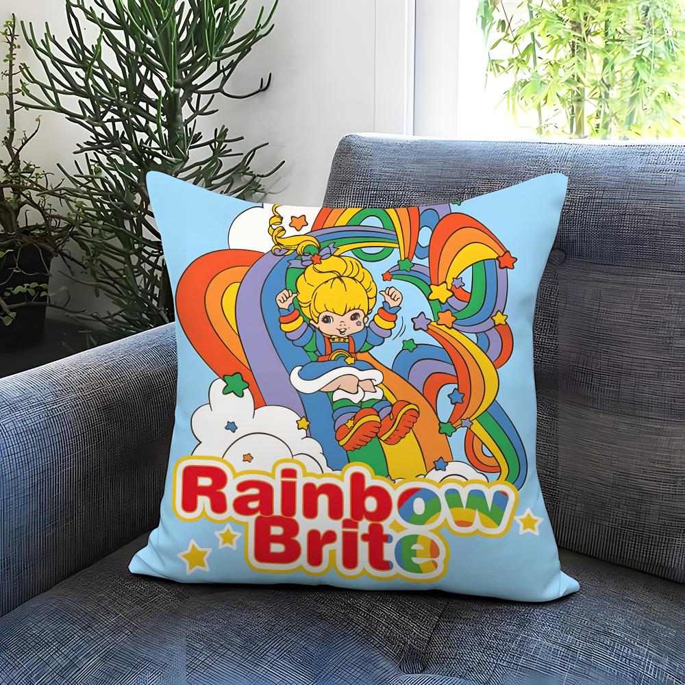 Популярная наволочка R-Rrainbow Brites Удобная двусторонняя наволочка Идеально подходит для автомобиля, дивана, спальни и многого другого