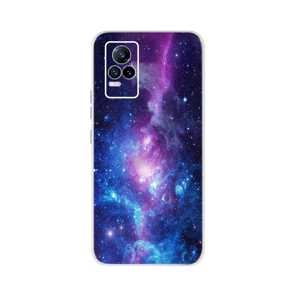Чехол с разноцветными цветами для Vivo V21e Чехол V2061 Мягкий силикон Тонкие Fundas Чехлы для телефона для Vivo V21e V 21 e Задняя крышка Полный бампер