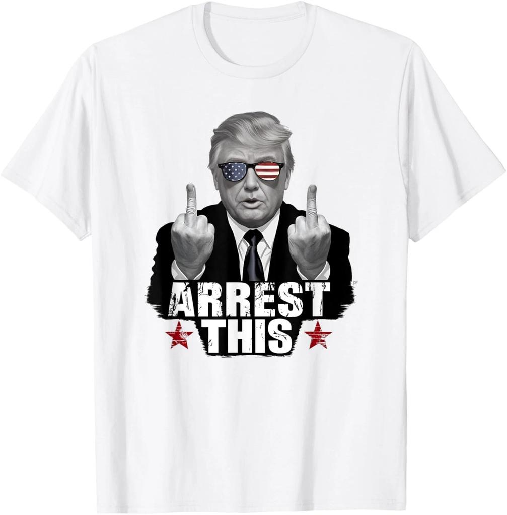 Arrest This Funny Donald Trump Middle Finger Unisex T-Shirt
