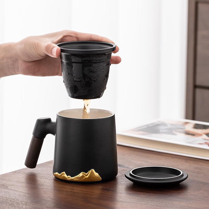 Fangran Ceramic Tea Cup with Infuser and Lid Gift Set