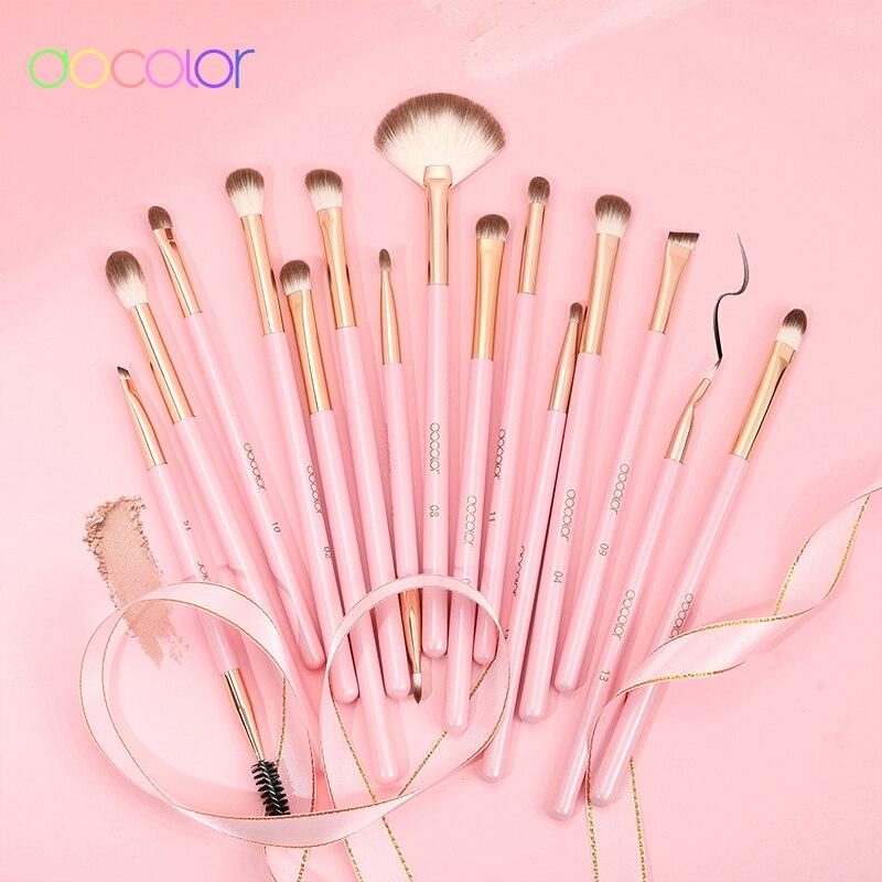 Docolor Набор для макияжа Kwasten, 15 шт., Professionele Oogschaduw Make-Up Borstel Oogschaduw, подводка для глаз Mengen Wenkbrauw Brochas Maquillaje