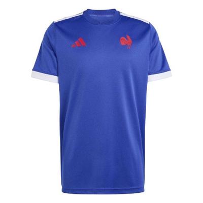 adidas Унисекс, для взрослых, 2025/2026, Франция, короткий рукав, регбийная футболка