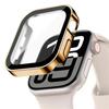 Glass+Case For Apple Watch 42mm 46mm 45mm 41mm 44mm 40mm straight edge Screen Protector Cover Case iWatch SE 3 6 7 8 9 10 11 7