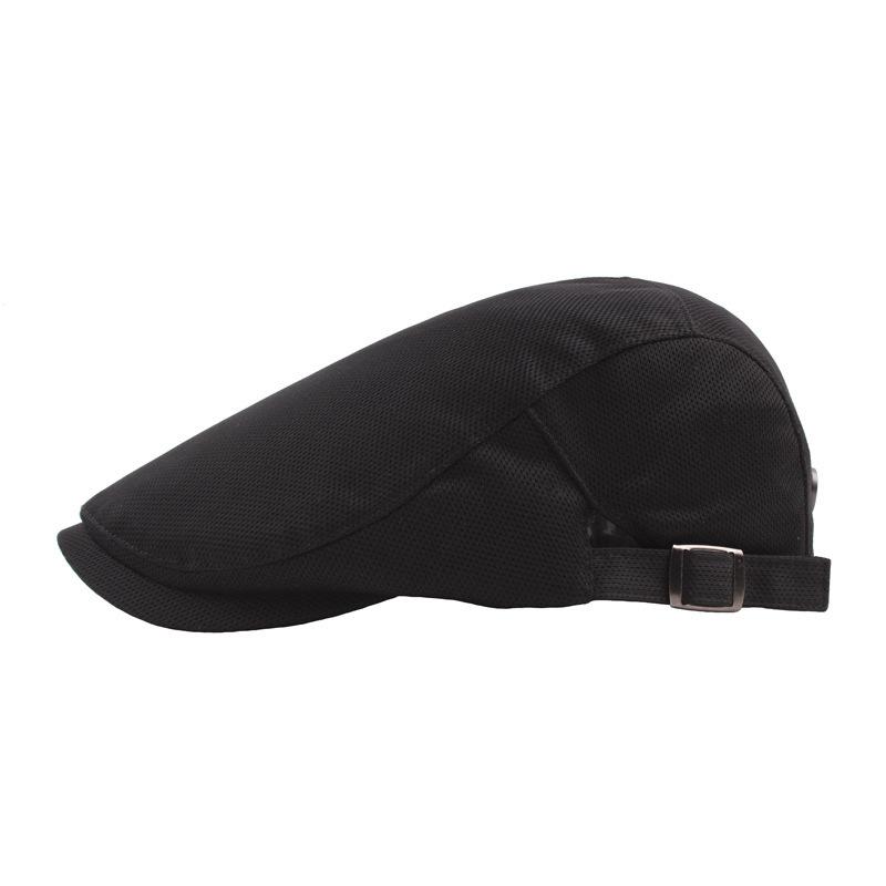Mesh hat summer men's solid color cap women's beret outdoor sunshade sunscreen breathable thin cool hat
