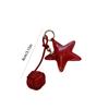 Five-pointed Star Pu Leather Star Keychain Mobile Phone Pendant Weave Key Ring  Backpack Decoration