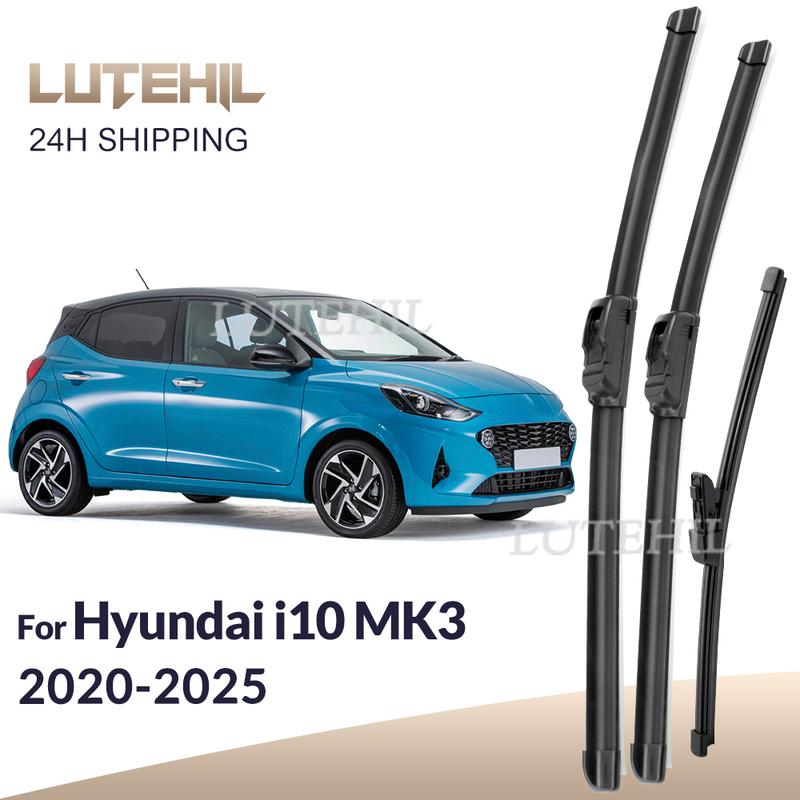 Для Hyundai i10 MK3 -2025 2024 Передние и задние щетки стеклоочистителя Щетки для лобового стекла 24"+16"+10"