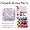 Portable Mini Sewing Box Set Partitioned Magnetic Needle Thread Box Hand Sewing Tool Kit  Family