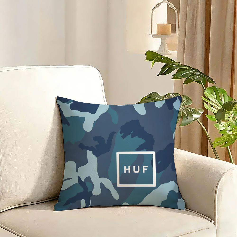 trend HHUF tide Cushion Cover Reversible Plush Pillow Cover Soft Fluffy Home Decor for Sofa Bedroom