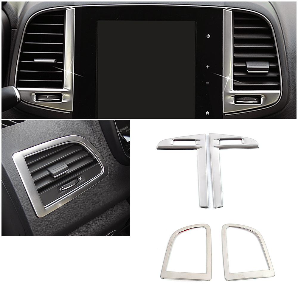 Для Renault Koleos 2017-Стайлинг автомобиля из нержавеющей стали, внутренняя формовка, рамка, накладка, матовая серебряная наклейка для Samsung