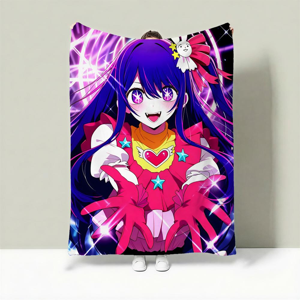 Anime O-Oshi no Ko Throw Lightweight 240g Flannel Blanket Soft Skin-friendly for Summer Cooling