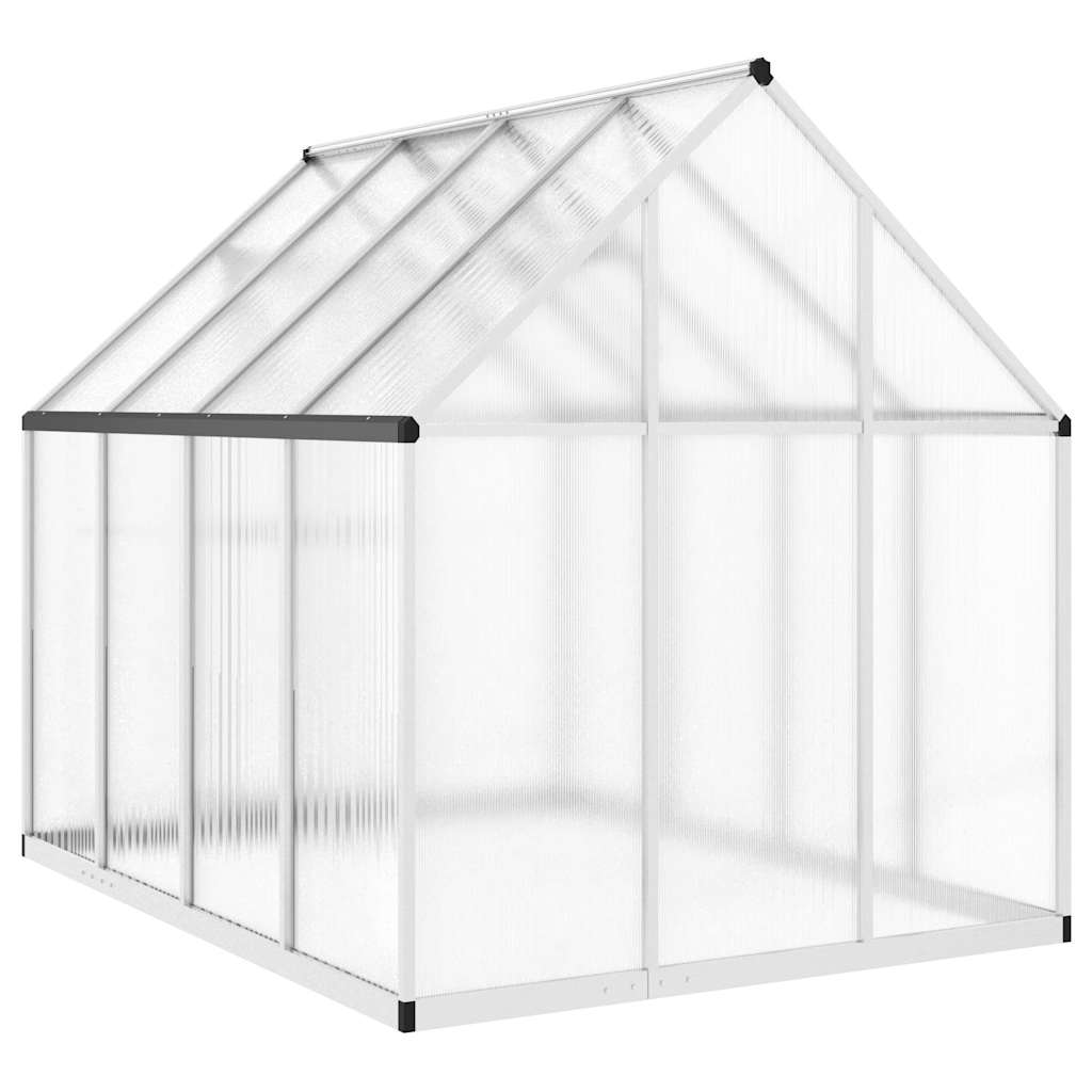 Greenhouse with Foundation Frame Silver 224 x 169 x 195 cm Aluminum
