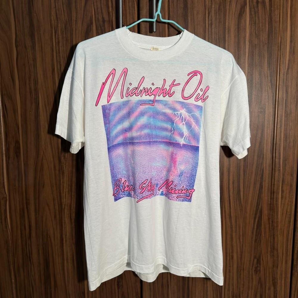 Vintage Midnight Oil Blue Sky Living Single stitch 1990 Tour shirt Unisex T-Shirt