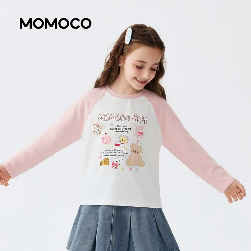 MOMOCO Сладкая детская футболка с длинным рукавом