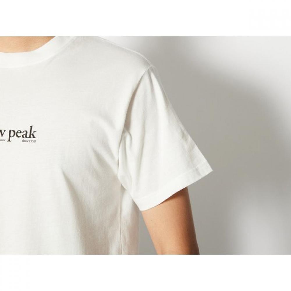 Футболка Snow Peak Soft CoTTon с коротким рукавом и логотипом Футболка с коротким рукавом и логотипом 24su20105wh белая, размер XL [мужская, для пошива на открытом воздухе]