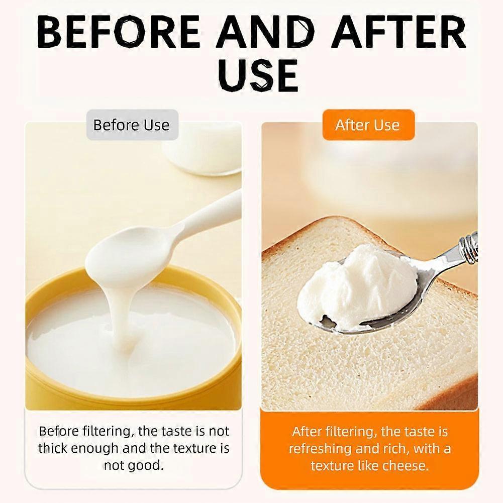 Yogurt Strainer with Lid, Greek Yogurt Maker Yoghurt Cheese Strainer Filter Nut Milk Maker