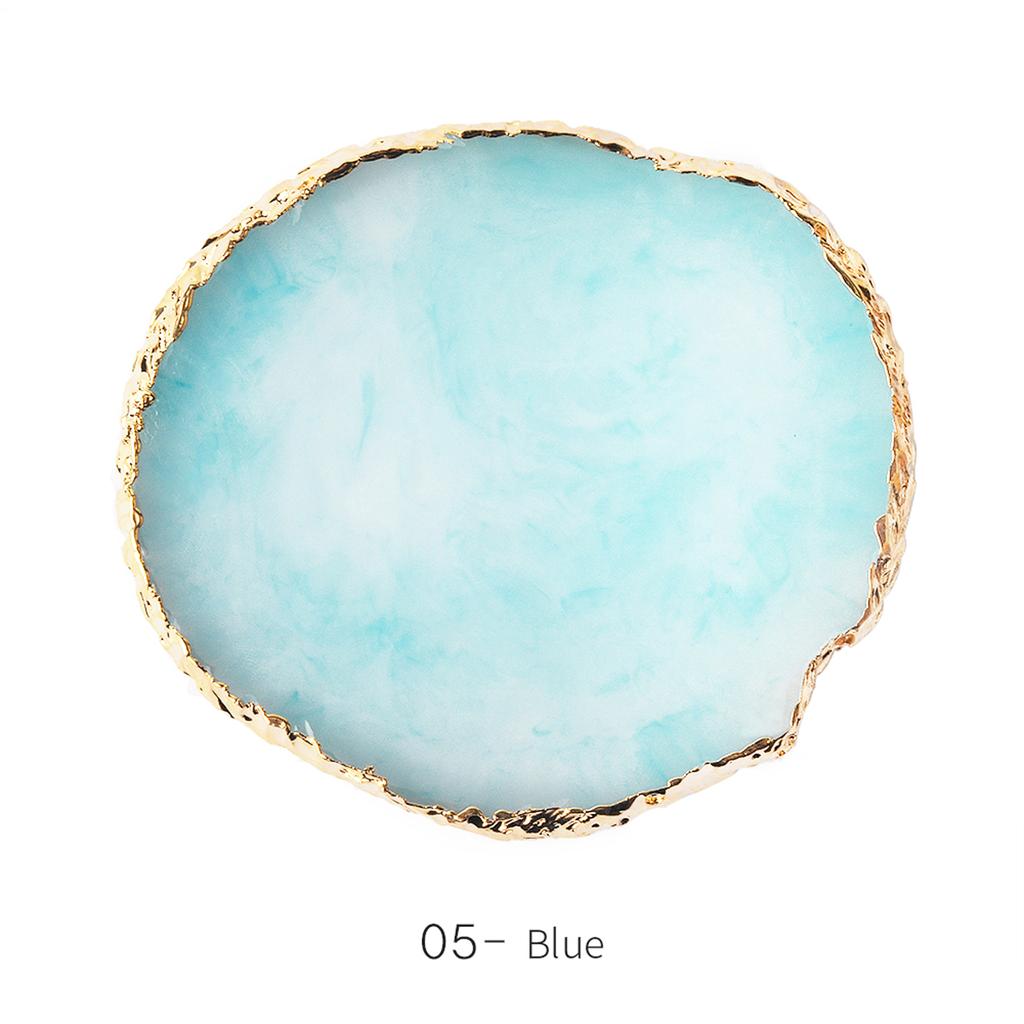 6 круглых палеток для ногтей из оникса и смолы, подставка для демонстрации дизайна ногтей, поднос для гель-лака, поднос для пигментов для рисования, подставка для демонстрации дизайна ногтей