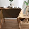 1pc Luxury Geometric Pattern Tablecloth with Stripes Pattern. Brown and beige color combination. Elegant design.. yzb