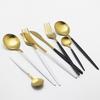 4Pcs Pink Gold Dinnerware Set Blue Gold Matte Cutlery Set Stainless Steel Tableware Set Fork Knife Spoon Silverware Flatware Set