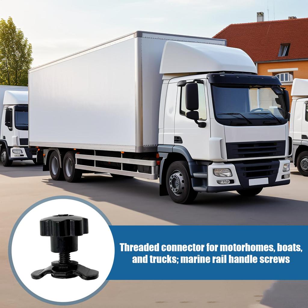 Track Stud Securing Bolts Hardware 4 Pieces Cargo Control L Track Studs Replacements Nut Fitting for Truck Bed Trailer Marine