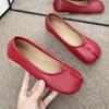 Модные женские туфли с разрезным носком на плоской подошве, женские удобные тапочки из микрофибры и кожи на плоской подошве, мокасины с мягкой подошвой