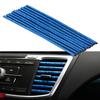 10 Pcs Colorful Car Accessories DIY Car Interior Air Conditioner Outlet Vent Grille Chrome Decoration Strip Silvery Car Styling