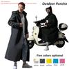 Raincoat Long Men and Women Zipper Hooded Cape Motorcycle Raincoat Long Mountaineering Cape Eco Raincoat Jacket