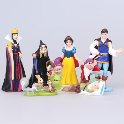 8 шт. Белоснежка и Семь Гномов Аниме Фигурка Игрушка Колдунья Императрица Прекрасный Принц Гном Фигурки Действия Кукла Модель Подарки