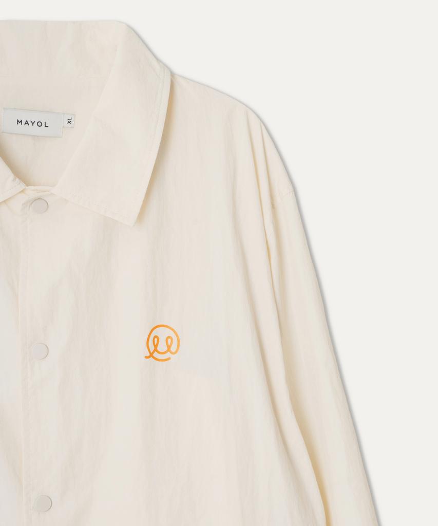 Mayol Lettering Print Coach Jumper_Ivory
