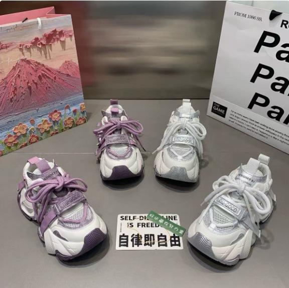 Dad Shoes Women's 2026 Spring New Breathable Mesh European Platform Sneakers, Versatile Casual Shoes ins Shoes