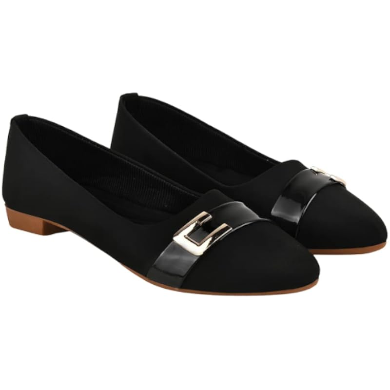 Shoetopia Удобные Стильные Черные Балетки Для Женщин и Девочек / UK 3