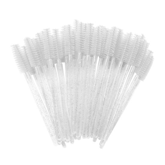 100 шт./флакон Одноразовые палочки для туши Щеточка для ресниц Искусственный кристалл Спули для бровей Щеточка Портативный аппликатор для макияжа ресниц Инструменты