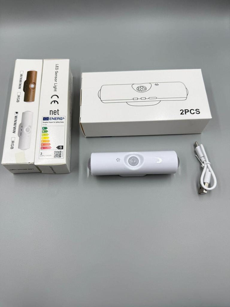 Перезаряжаемый настенный светильник: Беспроводная прикроватная лампа с датчиком движения и цветным градиентом для спален и коридоров