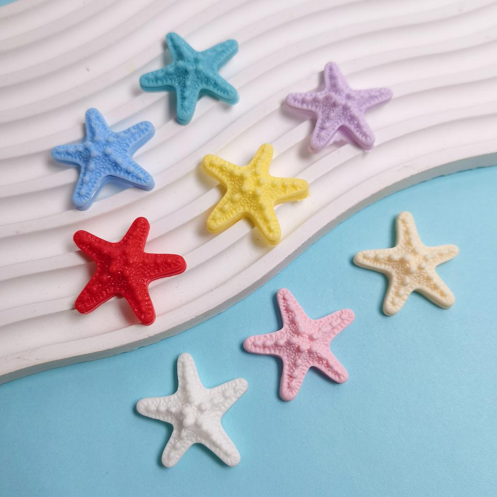 100Pcs New Models Resin Cute Cartoon Starfish Series Flat Back Scrapbooking DIY Jewelry Craft Decoration